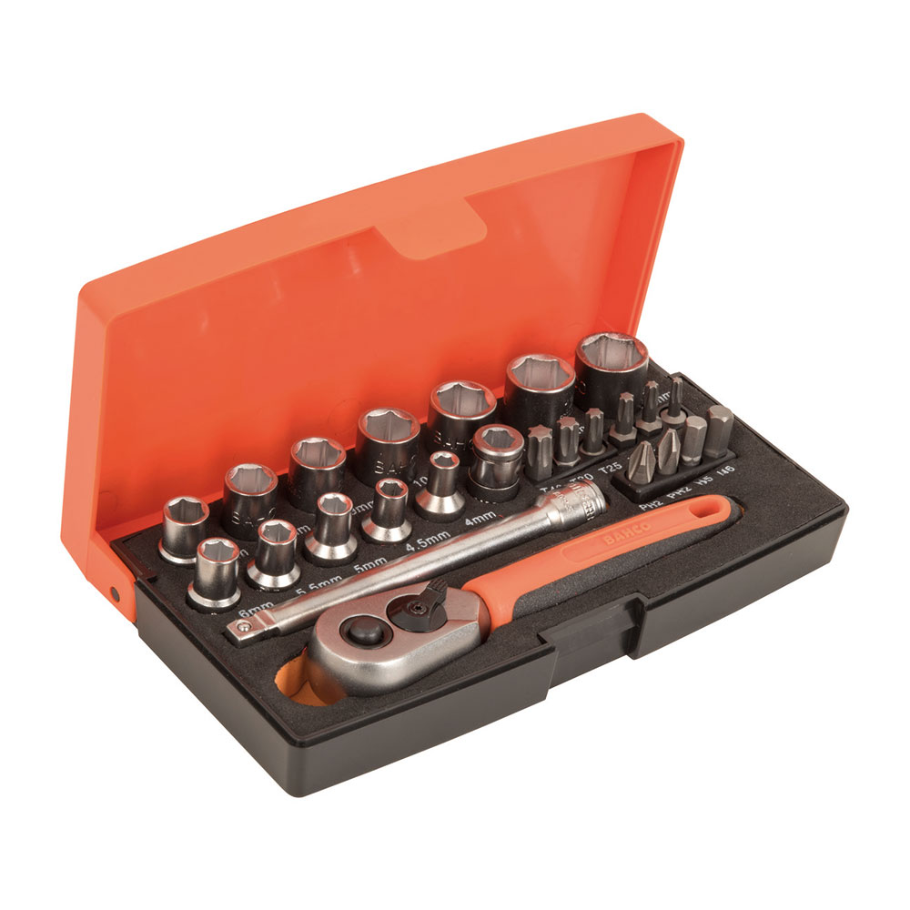 LLAVES DE VASO 1/4", MALETÍN 25 PIEZAS