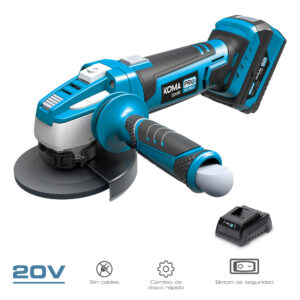 KIT MALETIN AMOLADORA 20 V CON 1 BATERIA 4.0Ah Y CARGADOR 08772. 28,9 x 27 cm. PRO SERIES BATTERY