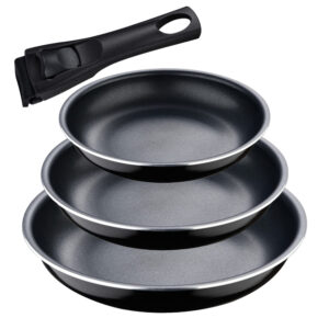 SET 3 SARTENES CLICK & COOK Ø18 / Ø20 / Ø24 cm