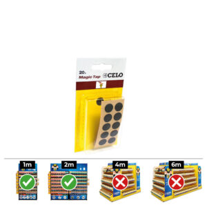 CAJA 10 BLISTERS 20 unid. TAPON ADHESIVO DIN/REF MTAP Ø13mm COLOR NEGRO CELO