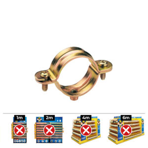 CAJA 100 unid. ABRAZADERA L Ø22x47mm DIN/REF L CELO