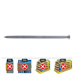 CAJA 100 UDS. TORNILLO DE PREMARCOS FBS 7,5-182 AVELLANADO, CINCADO