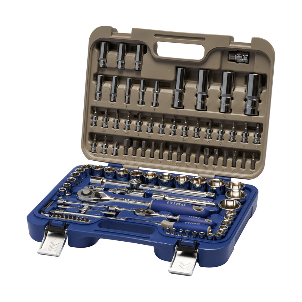 JUEGO CARRACA 1/2" 1/4", VASOS HEXAGONALES, 101 PIEZAS 129-101-4