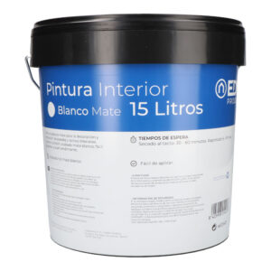 PINTURA PLASTICA BLANCA MATE INTERIOR 15 l