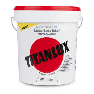 PINTURA PLÁSTICA LAVABLE BLANCA MATE COBERTURA TOTAL 15 l PARA INTERIOR Y EXTERIOR  06T100015