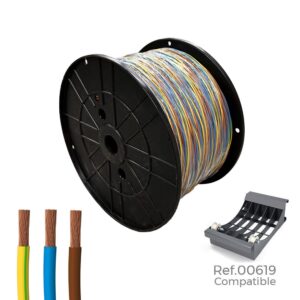 CABLECILLO TRENZADO H07Z1-K 3 G 2,50 mm² 3 COLORES, 200 m.  (BOBINA GRANDE)