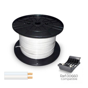 CABLE PARALELO 48V 2 x 0,75 mm² BLANCO 500 m. (BOBINA MEDIANA)