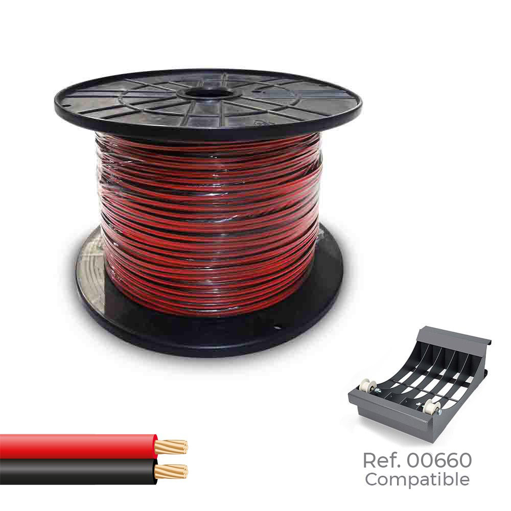 CABLE PARALELO 48V 2 x 1,50 mm² ROJO/NEGRO 300 m. (BOBINA MEDIANA)