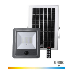FOCO PROYECTOR SOLAR CON SENSOR 100W 1.200Lm 6.500K
