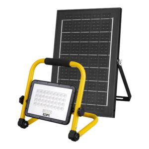 FOCO SOLAR DE TRABAJO + PANEL SOLAR; 4000 lm, 6.400 K, LUZ FRÍA, IP65