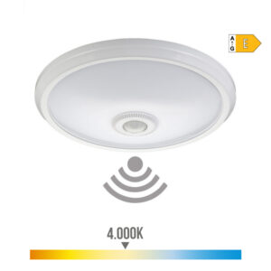 APLIQUE LED DE SUPERFICIE CON SENSOR Y LUZ DE EMERGENCIA IP20 16 W 96 LEDS 4000 K LUZ DIA Ø29 x 6 cm