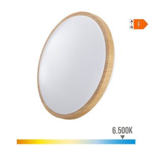 APLIQUE LED CIRCULAR DE SUPERFICIE EFECTO MADERA 18 W 1820 lm 6500 K Ø33 x 5,5 cm