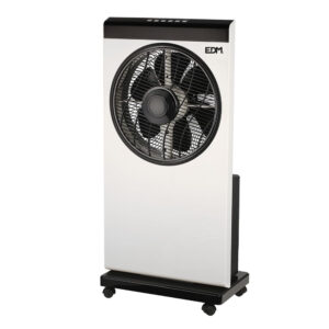 VENTILADOR NEBULIZADOR, MANDO A DISTANCIA, BLANCO/NEGRO, POTENCIA 80 W, ASPAS Ø30 cm 39 x 24 x 84 cm