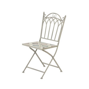SILLA METÁLICA/MOSAICO BISTRÓ MOSAICO PARA EXTERIOR 38 x 50 x 89 cm