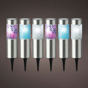 BALIZA SOLAR MODELO GAUDI 22 x 6 cm COLORES SURTIDOS, 6 unidades