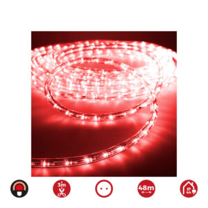 TUBO FLEXILED 2 VIAS MULTIFUNCION 48 m 36 LEDS/m iIP44 ROJO