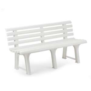 BANCO DE JARDIN ORCHIDEA COLOR BLANCO 145 x 49 x 74 cm