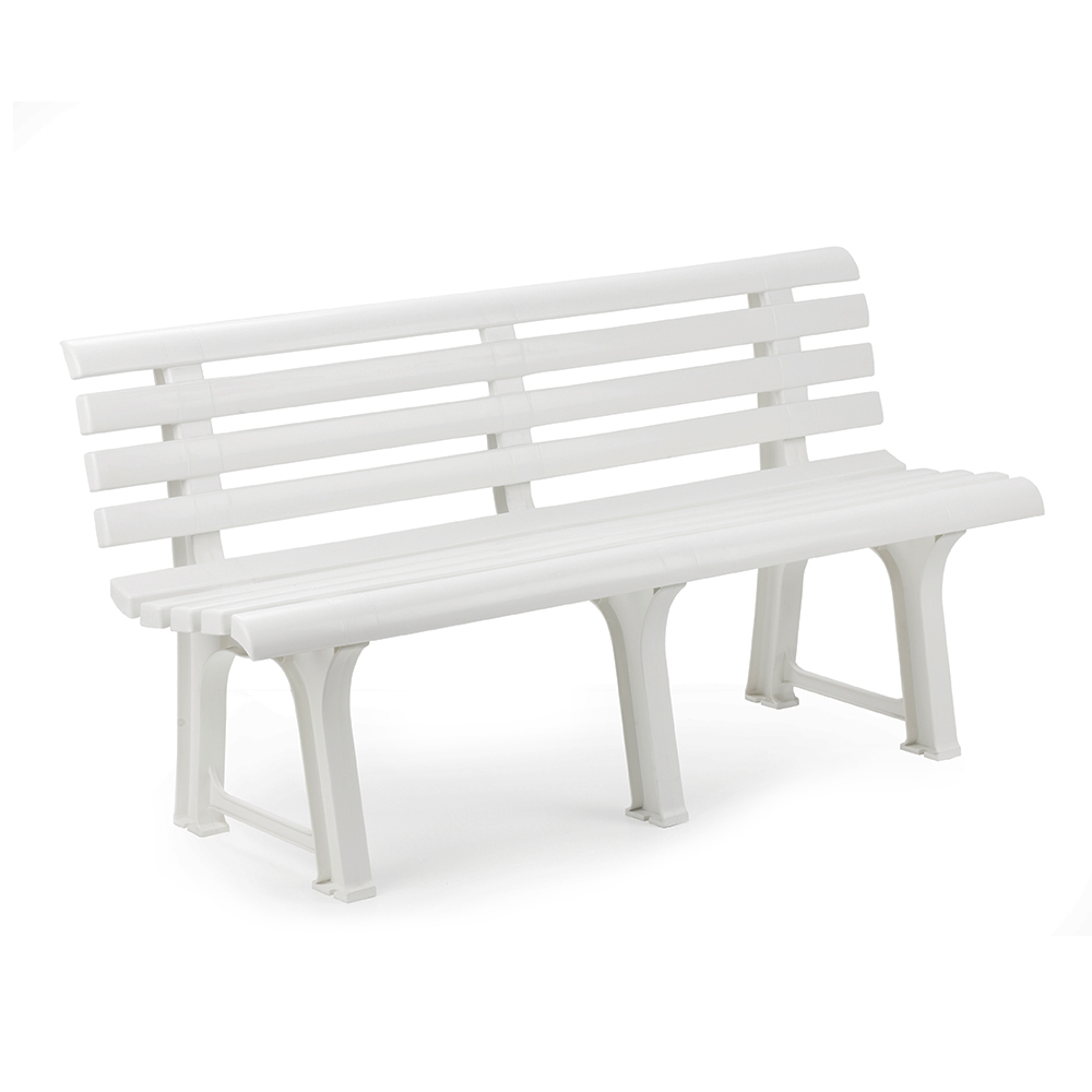 BANCO DE JARDIN ORCHIDEA COLOR BLANCO 145 x 49 x 74 cm