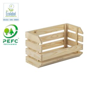 CAJA APILABLE EVOLUTION PINO SIN BARNIZ 100% PEFC CERT 60 x 28,5 x 35,3 cm