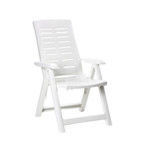SILLA PLEGABLE MULTIPOSICIONNES COLOR BLANCO