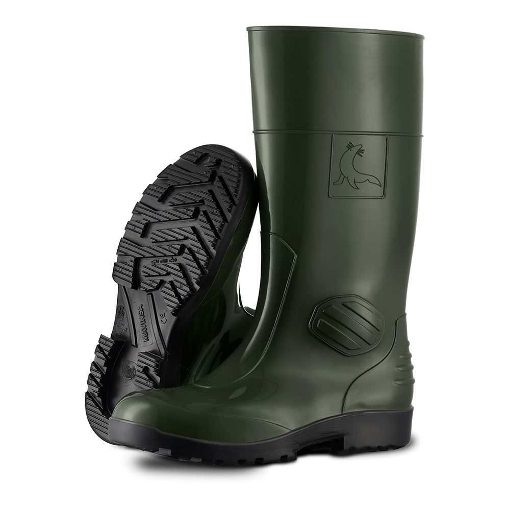 BOTA DE AGUA CON SEGURIDAD S5 SRC COLOR VERDE Y NEGRO TALLA 38