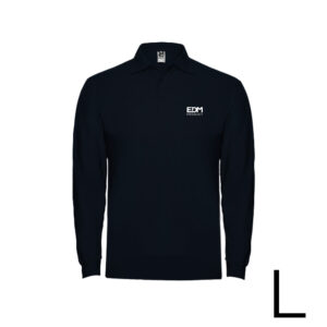 POLO NEGRO MANGA LARGA TALLA-L 65% POLIÉSTER 35% ALGODÓN EDM