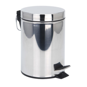 PAPELERA PEDAL DE ACERO INOX 3 L