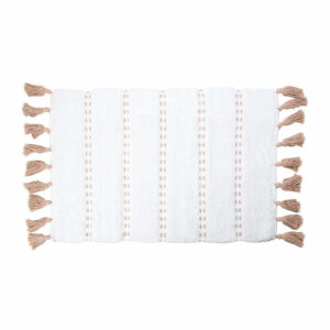 ALFOMBRA DE BAÑO 'POM POM' MARRON 50 x 75 cm