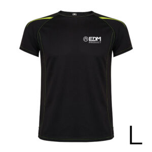 CAMISETA DEPORTIVA NEGRA TALLA-L ROLY EDM