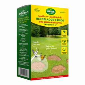 CÉSPED REPOBLADO RAPIDO CON REPELENTE PARA AVES 1 kg
