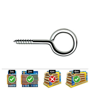 CAJA 250 unid. HEMBRILLA CERRADA DIN/REF HC 3,0x50mm ZINCADO CELO