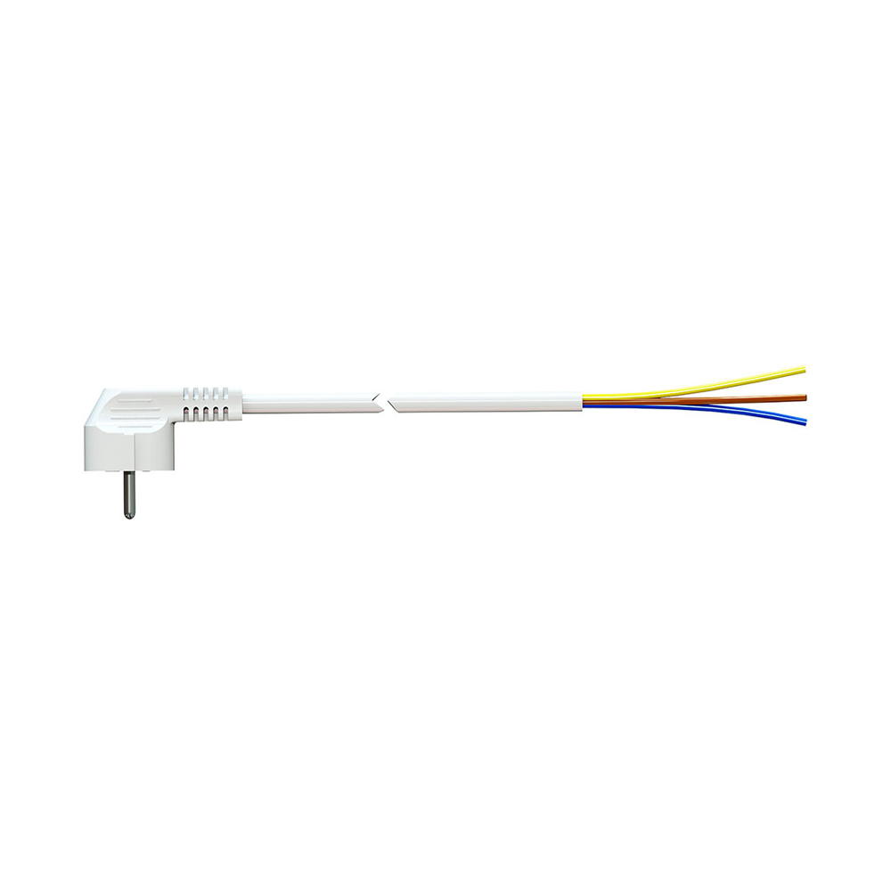CABLE CON CLAVIJA TIPO F 3m 3x1.5mm  4,8mm 16A 250V T/TL BLANCO. SOLERA 7000/3.