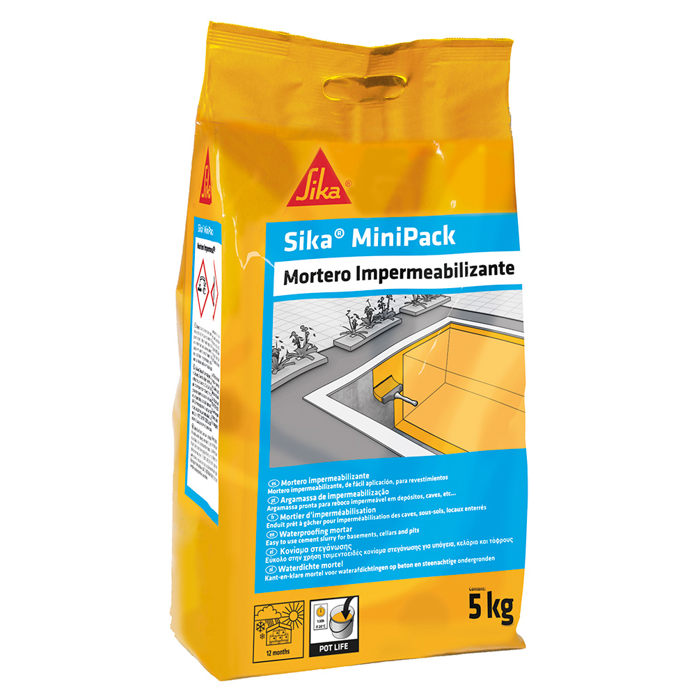 MORTERO DE IMPERMEABILIZACIÓN SIKAMINIPACK GRIS 5 Kg
