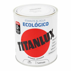 ESMALTE ECOLÓGICO AL AGUA BLANCO SATINADO 250ml TITANLUX 01T056614