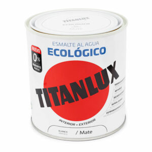 ESMALTE ECOLÓGICO AL AGUA BLANCO MATE 250ml TITANLUX 02T056614