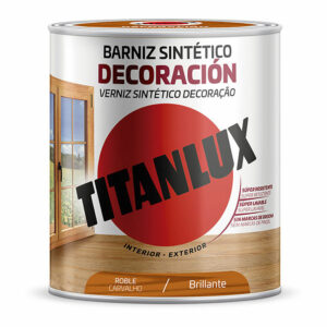 BARNIZ SINTÉTICO DECORACIÓN ROBLE BRILLANTE 0,250L TITANLUX M10100214