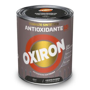ESMALTE SINTÉTICO METÁLICO ANTIOXIDANTE OXIRON NEGRO LISO EFECTO FORJA 250ml TITAN 5809096