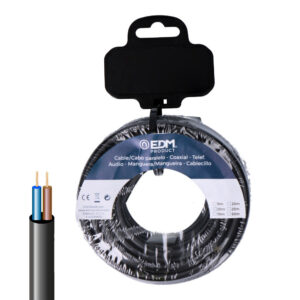 CARRETE MANGUERA TUBULAR H05VV-F 2 x 0,75 mm² NEGRA, 15 m