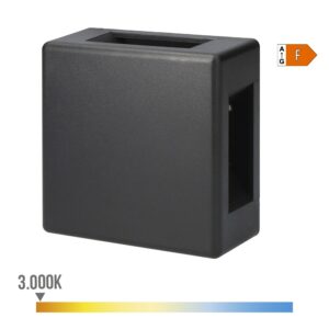 APLIQUE LED CUADRADO 4 PROYECCIONES 6 W 516 lm 3000 K LUZ CALIDA IP54 11.5 x 11.5 x 5 cm