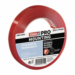 CINTA DOBLE CARA MOUNTING PRO TRANSPARENTE 25 m x 19 mm