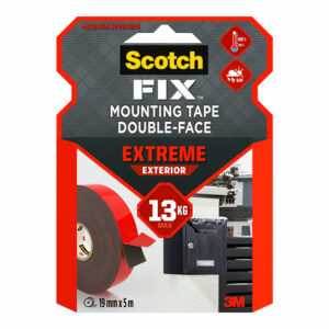 CINTA DOBLE CARA DE MONTAJE PARA EXTERIORES EXTREME, 19 mm x 5 m, MÁX 13 Kg