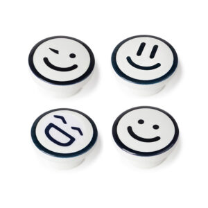 BLISTER CON 4 POMOS REDONDOS PARA MUEBLE FABRICADO EN MADERA ACABADO DECORATIVO MOD. M9 Ø38mm REI