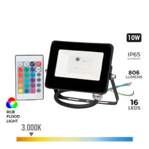 FOCO PROYECTOR LED RGB 10 W 806 lm 12,4 x 3,7 x 10,6 cm