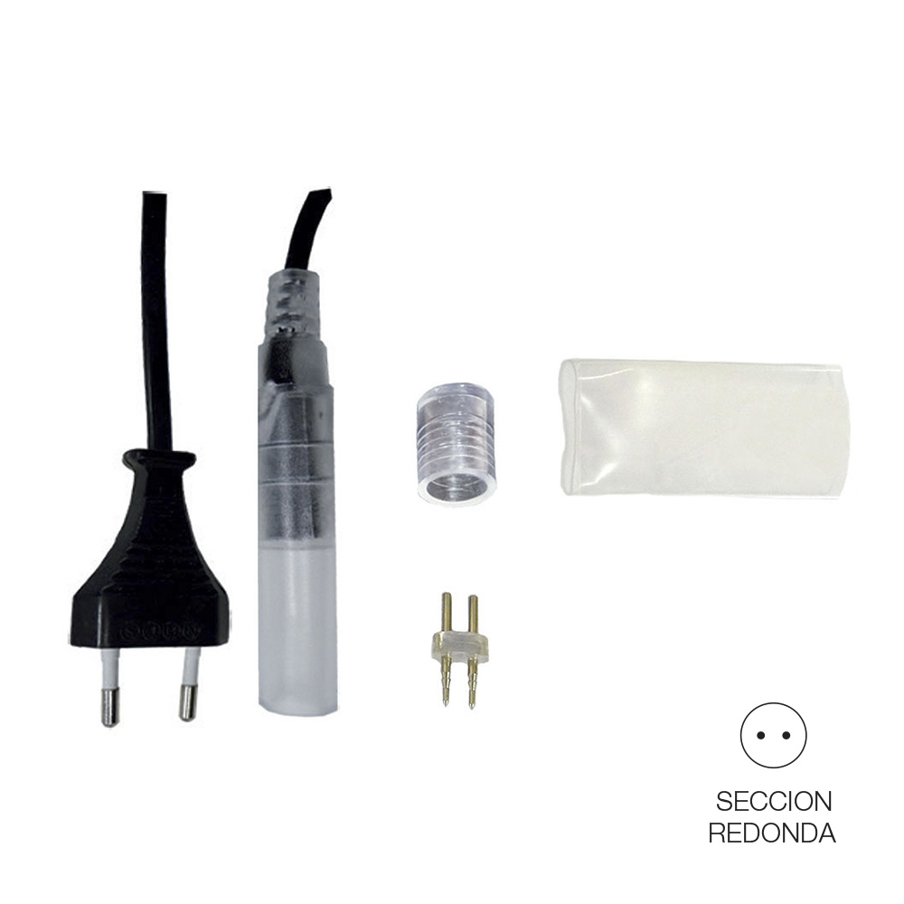 KIT ALIMENTACION PARA TUBO FLEXILED FIJO 1,5 m MAX 480 W