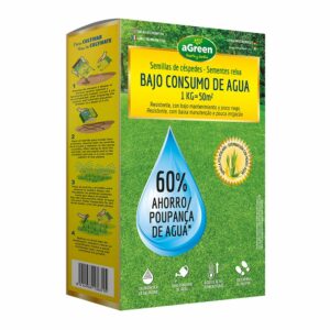 CÉSPED BAJO CONSUMO DE AGUA 1 kg = 50 m2 60% AHORRO DE AGUA