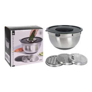 ENSALADERA + 3 RALLADOR, 25x25x14cm, A12405340. EXCELLENT HOUSEWARE