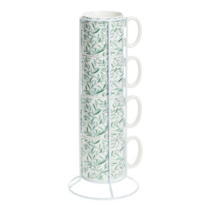 JUEGO DE 4 TAZAS MODELO "MUG ON RACK" COLORES SURTIDOS