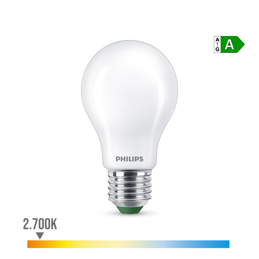 BOMBILLA ULTRA EFFICIENT LED CLASSIC E27 5,2 W 1095 Im 2700 K Ø10,4 x 6 cm