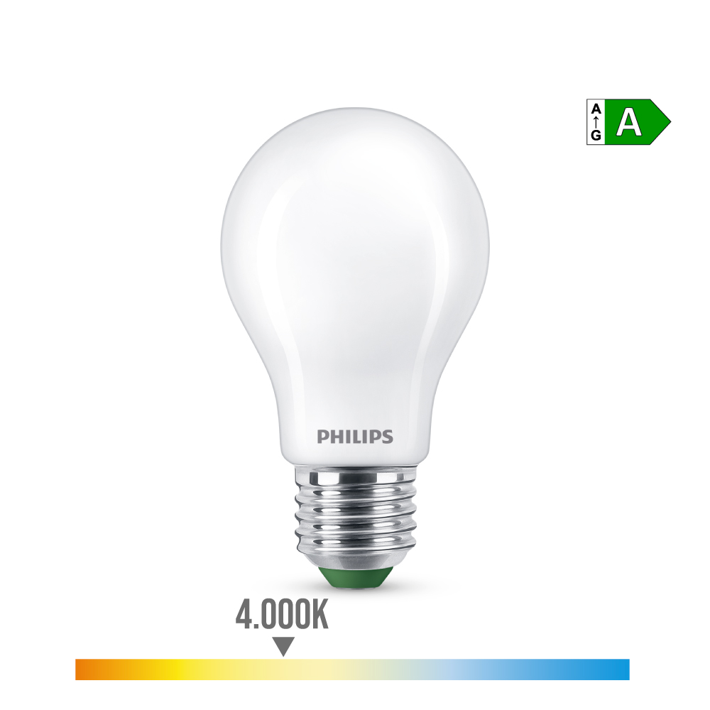 BOMBILLA ULTRA EFFICIENT LED CLASSIC E27 5,2 W 1095 Im 4000 K Ø6 x 10,4 cm