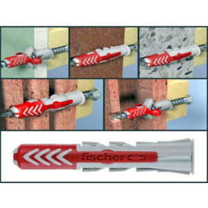 TACOS DUOPOWER Ø8 x 40 mm +TORNILLOS Ø5 x 55 mm, CAJA 50 uds